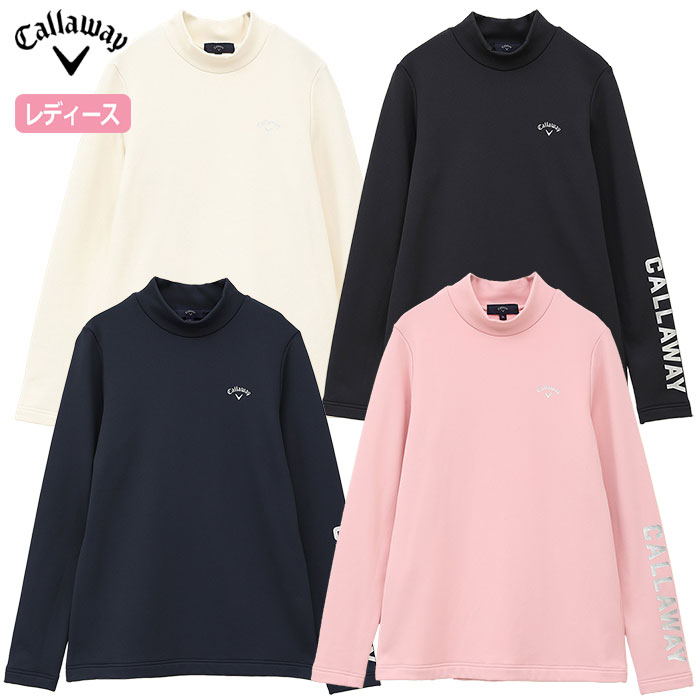 キャロウェイ メタリックロゴ長袖モックネックシャツ C24233204 レディース 2024秋冬モデル Callaway 日本正規品