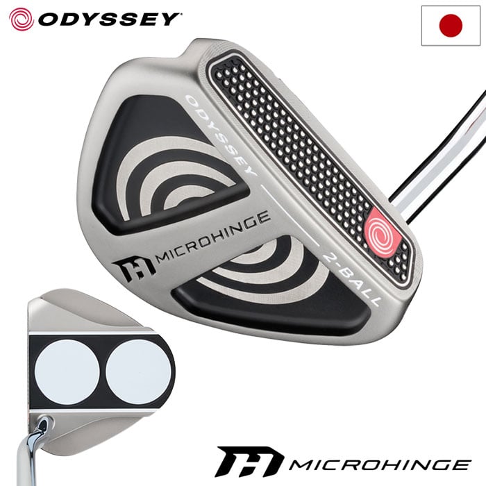オデッセイ MICROHINGE 2-BALL V-LINE マイクロヒンジ パター メンズ 右用 スチールシャフト 2024年モデル 日本正規品