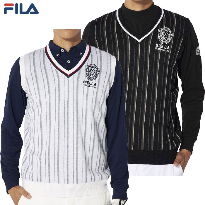 フィラ ニットベスト メンズ 784801 ゴルフウェア 2024秋冬モデル FILA GOLF 日本正規品