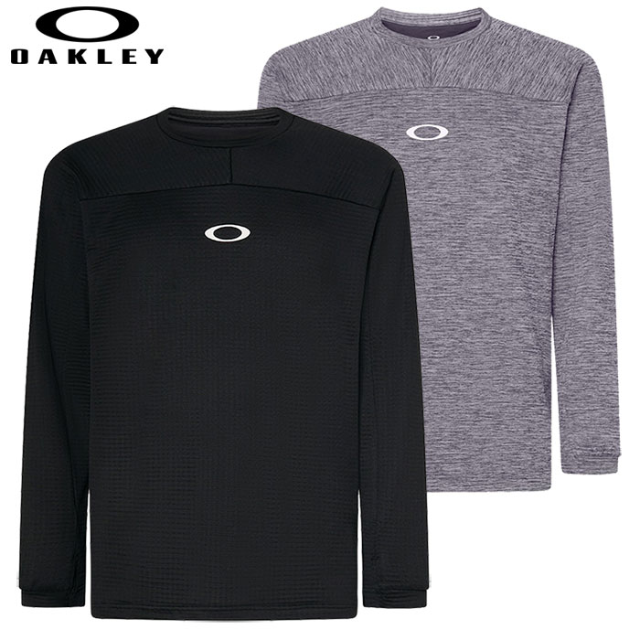 オークリー ゴルフウェア Enhance LS Grid Crew 4.7 メンズ FOA406979 長袖シャツ ゴルフウェア 2024秋冬モデル OAKLEY 日本正規品
