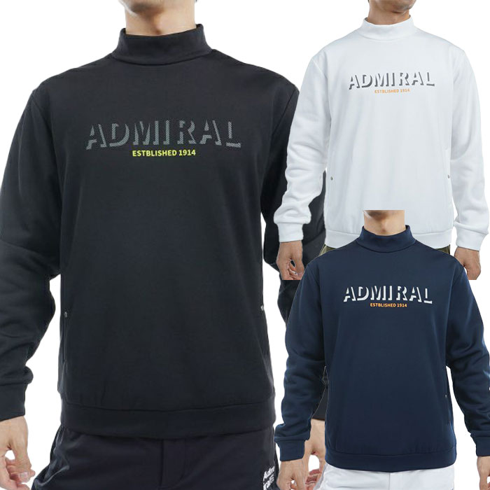 アドミラル Admiral Golf ロゴモックネック スウェット ADMA492 メンズ ゴルフウェア 2024秋冬モデル 日本正規品
