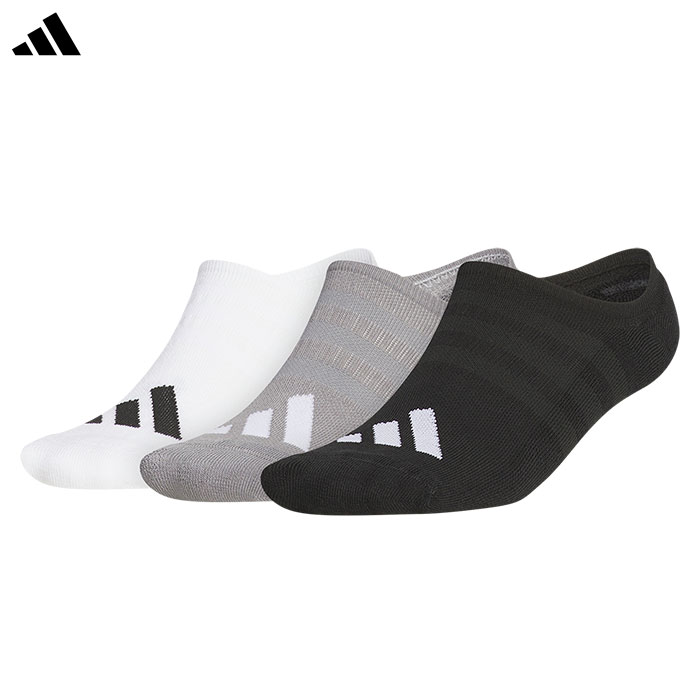 アディダス 3P ローカット クッションソックス EEU91 メンズ 靴下 ゴルフウェア 2025春夏モデル adidas 日本正規品