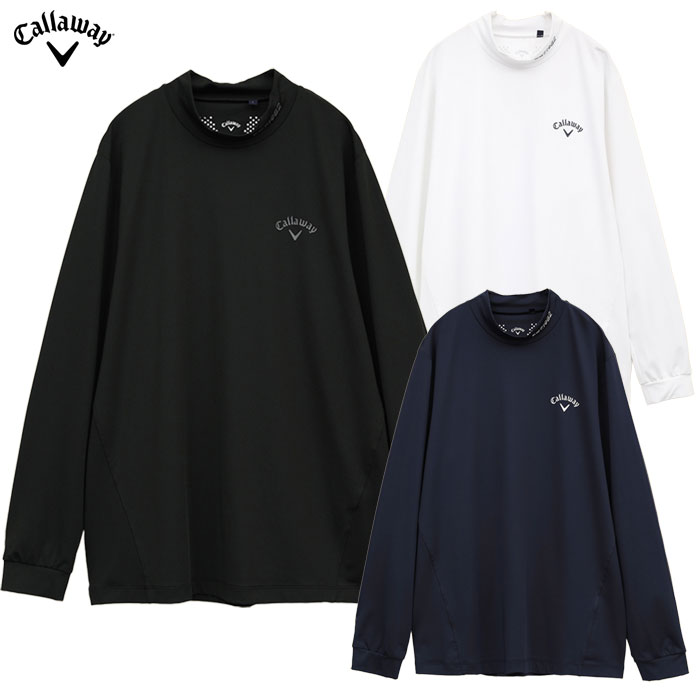 キャロウェイ ストレッチスムース長袖モックネックシャツ C25133101 メンズ ゴルフウェア 2025春夏モデル Callaway 日本正規品