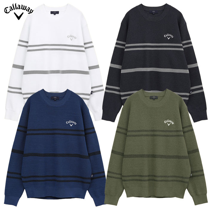 キャロウェイ 片畦クルーネックニット C25118101 メンズ ゴルフウェア 2025春夏モデル Callaway 日本正規品