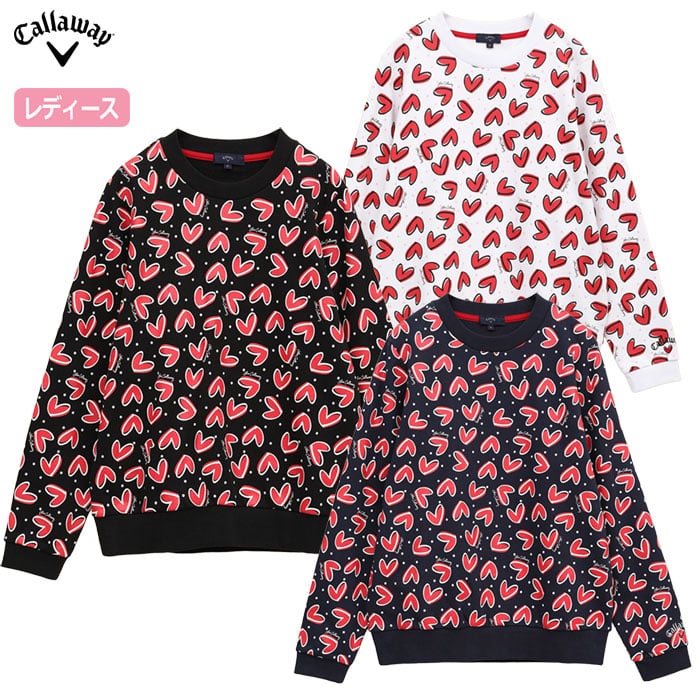 キャロウェイ ラブキャロウェイ クルーネックスウェット C25117221 レディース ゴルフウェア ゴルフ 2025春夏モデル Callaway 日本正規品