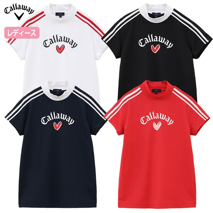 キャロウェイ ラブキャロウェイ半袖モックネックシャツ C25134222 レディース ゴルフウェア ゴルフ 2025春夏モデル Callaway 日本正規品