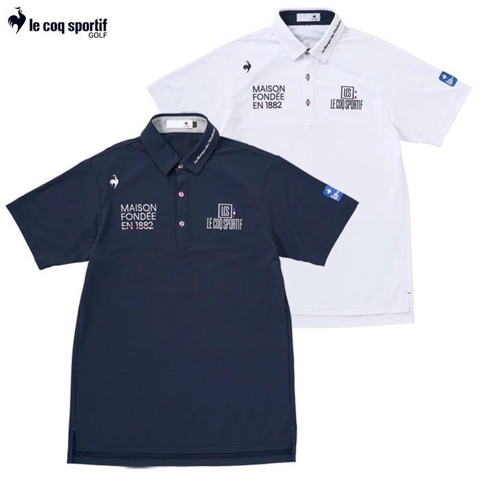 ルコックスポルティフ 定番無地半袖シャツ LG5SHS13M メンズ ゴルフウェア ゴルフ le coq sportif golf 2025春夏モデル 日本正規品