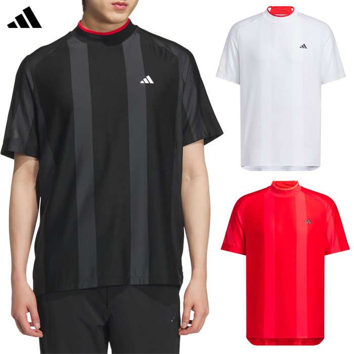 アディダス アディゼロ メッシュ モックネック 半袖シャツ KUK73 メンズ ゴルフウェア トップス 2025春夏モデル adidas 日本正規品