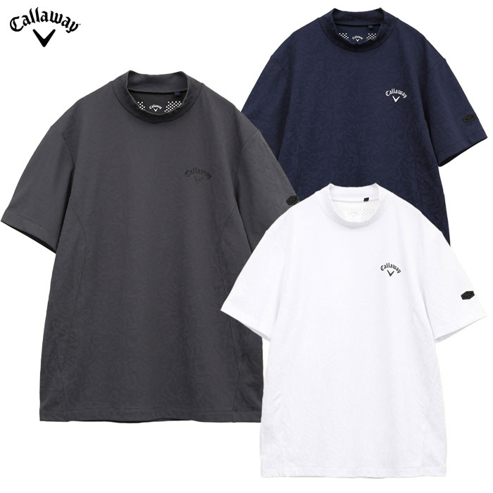 キャロウェイ 幾何学ロゴジャカードモックネックシャツ C25134106 メンズ ゴルフウェア ゴルフ 2025春夏モデル Callaway 日本正規品