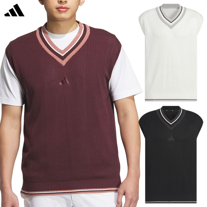 アディダス ビヨンド ザ コース ルーズフィット ニットベスト KTN38 メンズ ゴルフウェア ゴルフ 2025春夏モデル adidas 日本正規品