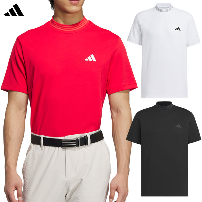 アディダス スリーストライプスモックネック半袖シャツ KVH10 メンズ ゴルフウェア ゴルフ 2025春夏モデル adidas 日本正規品