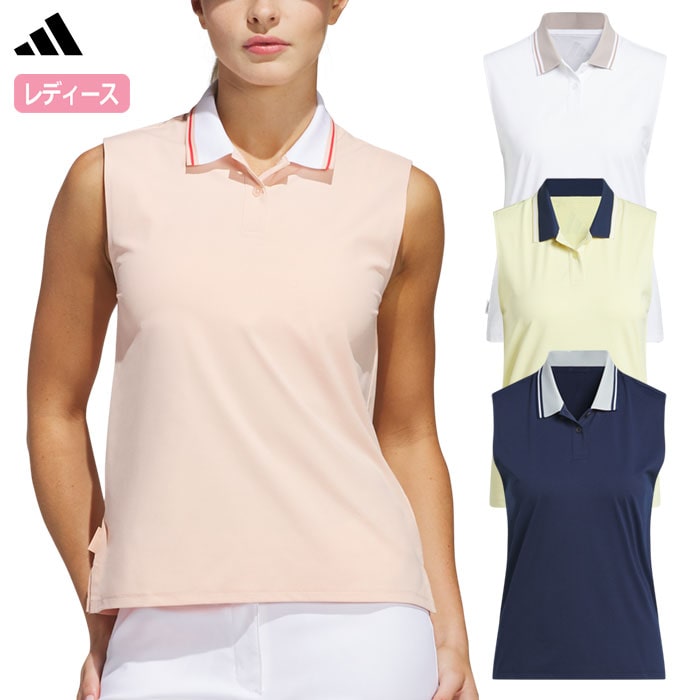 アディダス ビヨンド ザ コース ルーズ ツイストニット ツーボタン ノースリーブポロ KWI00 レディース ゴルフウェア ゴルフ 2025春夏モデル adidas 日本正規品