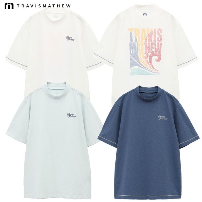 トラヴィスマシュー レトロプリント チェーンステッチ 半袖モック 7AL024 メンズ ゴルフウェア トップス TravisMathew 2025春夏モデル 日本正規品