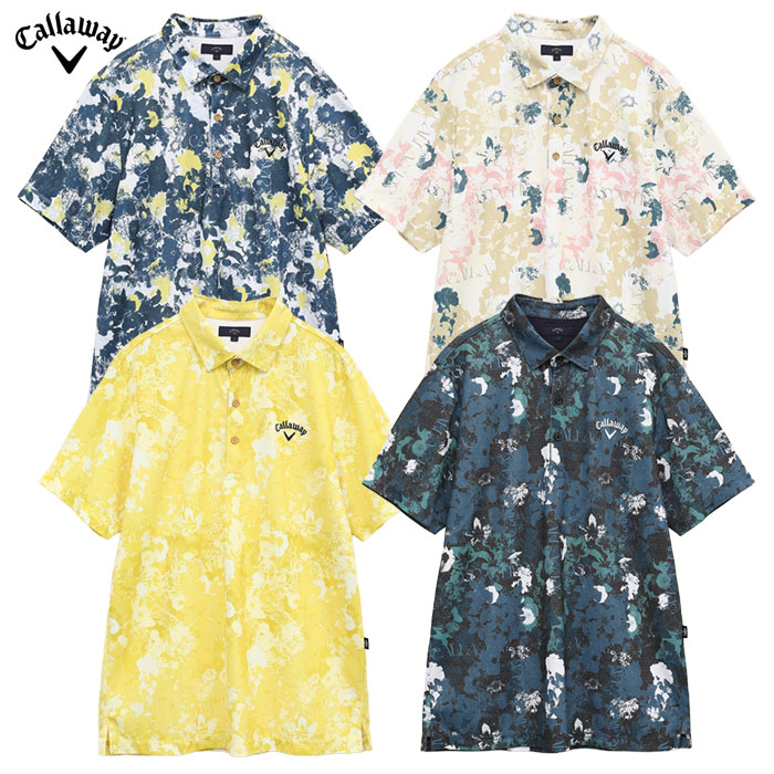 キャロウェイ -3℃裏クールフラワープリントカノコシャツ C25134125 メンズ ゴルフウェア トップス Callaway 2025春夏モデル 日本正規品