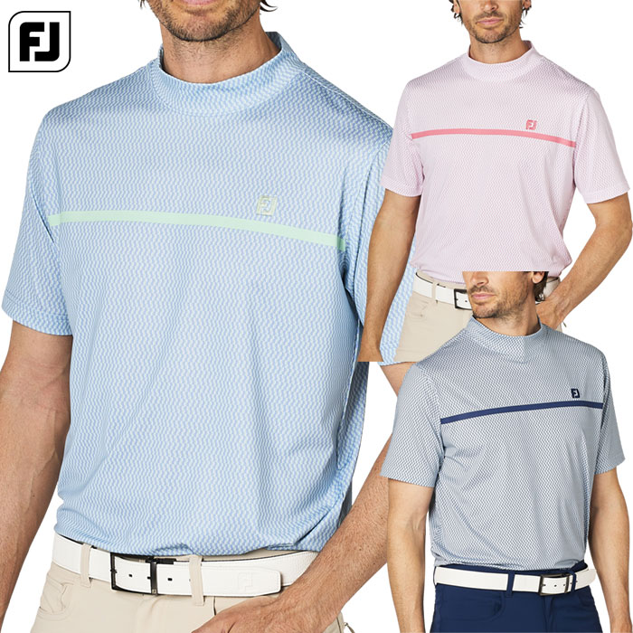 フットジョイ チェストライン半袖モックネックシャツ FJ-F25-S10 メンズ ゴルフウェア FOOTJOY 2025春夏モデル 日本正規品