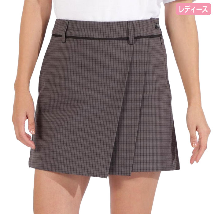 ニューバランス マイクロチェック柄 ラップキュロット 012-5139501 レディース ゴルフウェア newbalance 2025春夏モデル 日本正規品