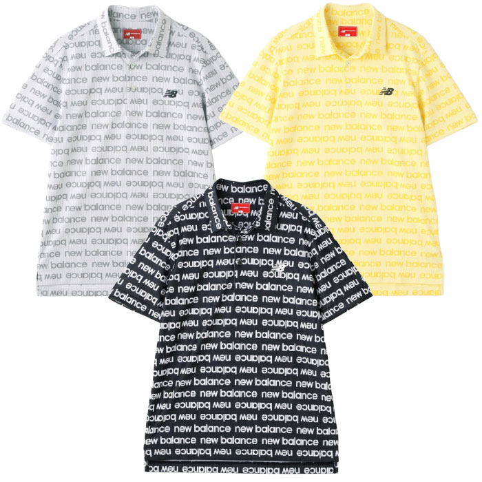 ニューバランス リフレクトロゴボーダージャガード 半袖 カラーシャツ  012-5168002 メンズ ゴルフウェア newbalance 2025春夏モデル 日本正規品
