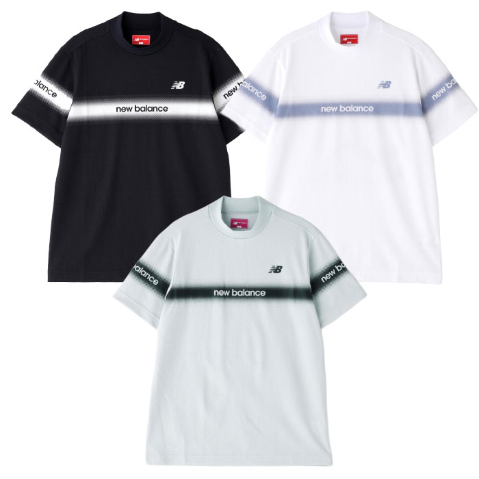 ニューバランス UVカット 防透性 半袖 モックネック プルオーバー 012-5166012 メンズ ゴルフウェア newbalance 2025春夏モデル 日本正規品