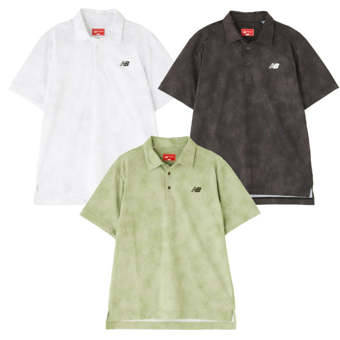 ニューバランス シャドープリント 半袖 カラーシャツ 012-5168001 メンズ ゴルフウェア newbalance 2025春夏モデル 日本正規品