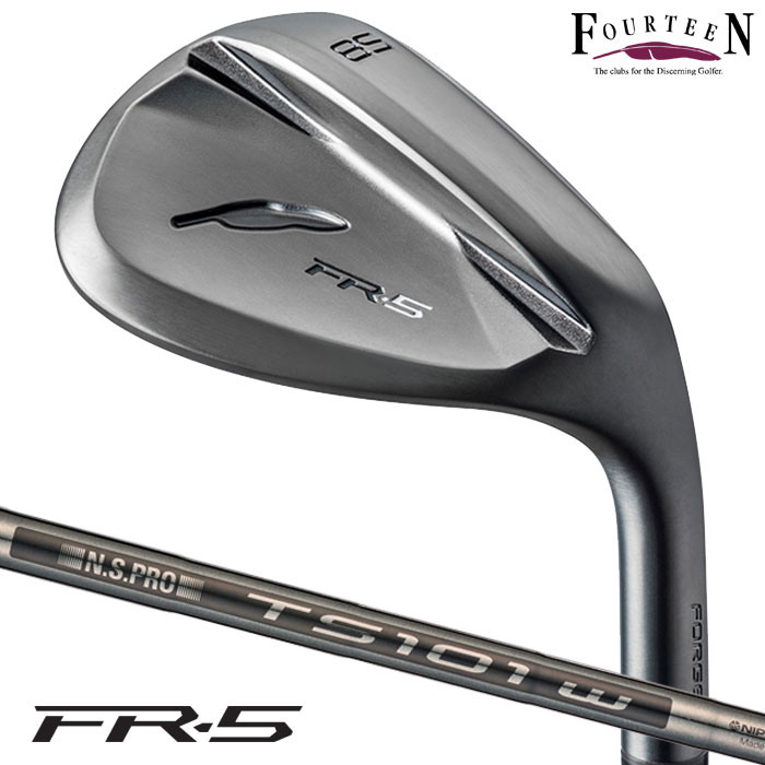 フォーティーン FR-5 ウェッジ ダイヤモンドブラックサテン仕上げ メンズ 右用 N.S.PRO TS-101w BK スチールシャフト Fourteen 日本正規品 2025年モデル