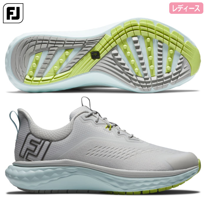 フットジョイ ゴルフシューズ WOMEN'S FJ クオンタム LACED スパイクレス グレー/ブルー(97817) レディース 靴 FOOTJOY 2025年モデル 日本正規品