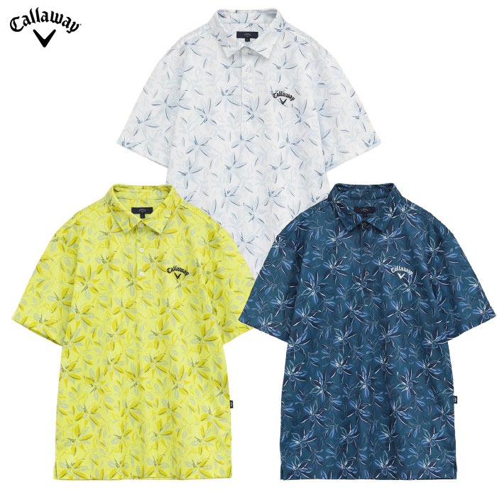 キャロウェイ かざあなメッシュフラワープリントシャツ C25234104 メンズ Callaway ゴルフウェア 2025秋冬モデル 日本正規品