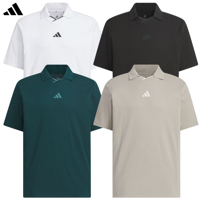 アディダス ビヨンド ザ コース ツイストニット スキッパーカラー 半袖ポロシャツ JUW96 メンズ ゴルフウェア ゴルフ 2025秋冬モデル adidas 日本正規品