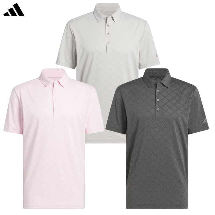 アディダス シーズナル ジャガード 半袖ボタンダウンシャツ JVU15 メンズ ゴルフウェア ゴルフ 2025秋冬モデル adidas 日本正規品