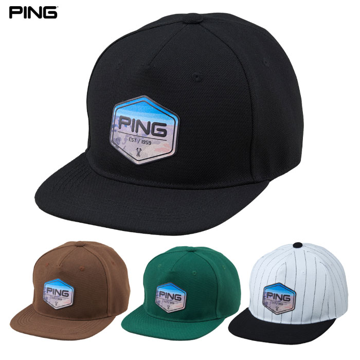 PING ピン HW-N2510 アリゾナパッチフラットビル メンズ 帽子 ゴルフキャップ 2025秋冬モデル 日本正規品