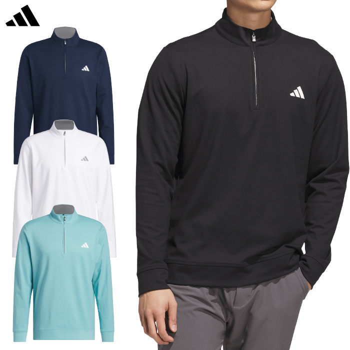アディダス ハーフジップ 長袖スゥエット JVU44 メンズ ゴルフウェア ゴルフ 2025秋冬モデル adidas 日本正規品