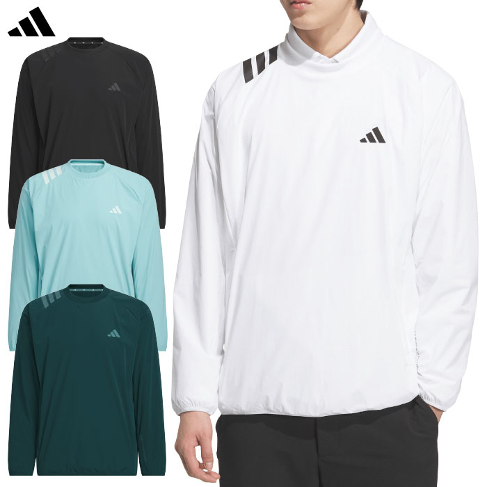 アディダス 撥水 スリーストライプス プルオーバーウィンド JVU99 メンズ ゴルフウェア ゴルフ 2025秋冬モデル adidas 日本正規品