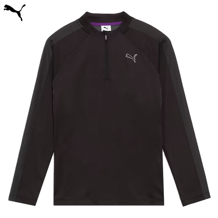 プーマ メンズ ゴルフ シャドウキャット ジップ モックネック 長袖 シャツ 635752 ゴルフウェア 2025秋冬モデル PUMA 日本正規品