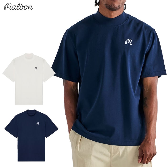 マルボン Malbon Golf 半袖シャツ MARE MOCKNECK TEE M-9271 メンズ ゴルフウェア 2025秋冬モデル 正規品