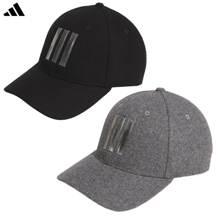 アディダス ウール スリーストライプス キャップ KQE28 メンズ ゴルフキャップ 帽子 2025秋冬モデル adidas 日本正規品