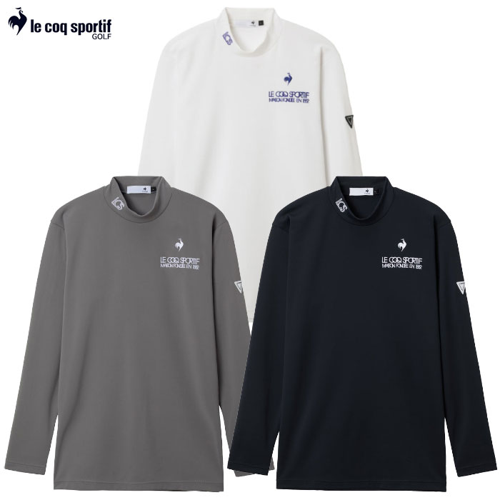 ルコックスポルティフ ベーシックモックネック長袖シャツ LG5FLS53M メンズ ゴルフウェア ゴルフ le coq sportif golf 2025秋冬モデル 日本正規品