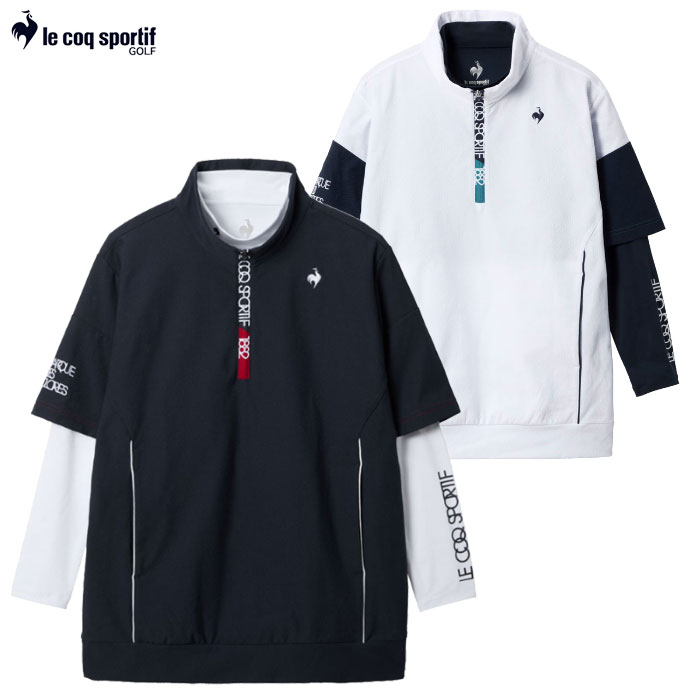 ルコックスポルティフ インナー付半袖カットソー LG5FTZ01M メンズ ゴルフウェア ゴルフ le coq sportif golf 2025秋冬モデル 日本正規品