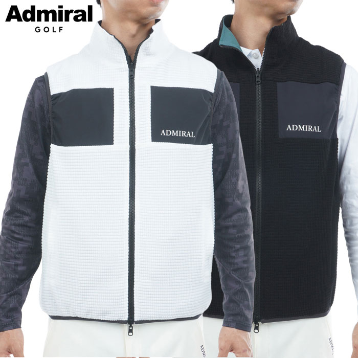 アドミラル Admiral Golf メンズ リバーシブル ボアベスト ADMA578 ゴルフウェア 2025秋冬モデル 日本正規品