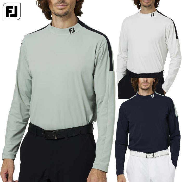 フットジョイ ショルダーライン長袖モックネックシャツ FJ-F25-S02 メンズ ゴルフウェア FOOTJOY 2025秋冬モデル 日本正規品