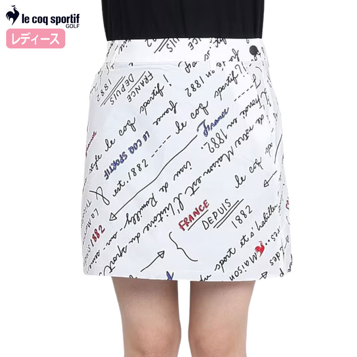 ルコックスポルティフ 撥水 保温 総柄スカート LG4FSK04L レディース ゴルフウェア ゴルフ le coq sportif golf 2024秋冬モデル 日本正規品