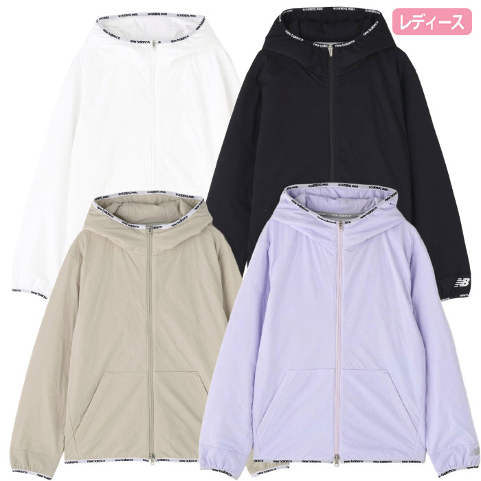 ニューバランス 防風 撥水 保温 ロゴダイヤチェックキルト フルジップ フーディー 012-5220503 レディース 長袖 ゴルフウェア newbalance 2025秋冬モデル 日本正規品