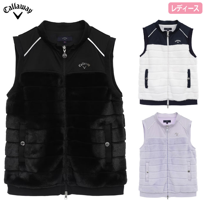 キャロウェイ スターストレッチ×ファーベスト C25216201 レディース 袖なし Callaway ゴルフウェア 2025秋冬モデル 日本正規品