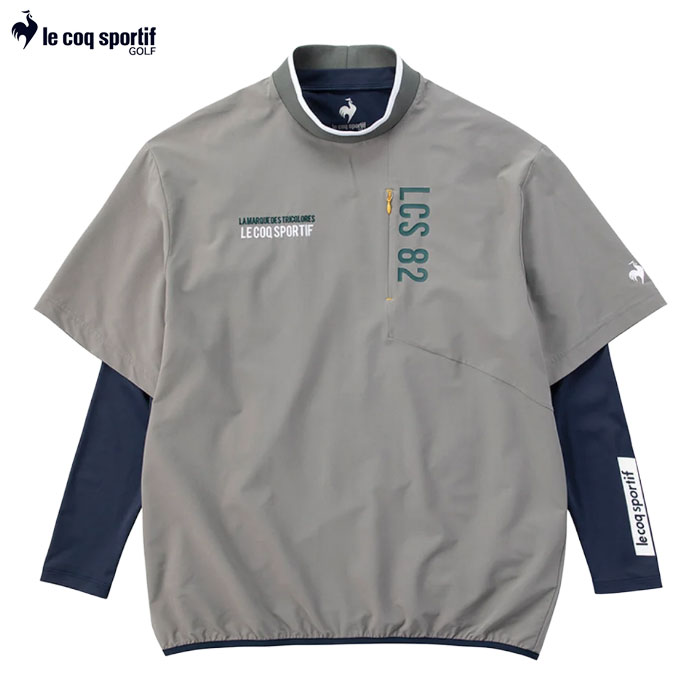 ルコックスポルティフ インナー付き半袖プルオーバー LG4FTZ00M 半袖 長袖 メンズ ゴルフウェア ゴルフ le coq sportif golf 2024年モデル 日本正規品