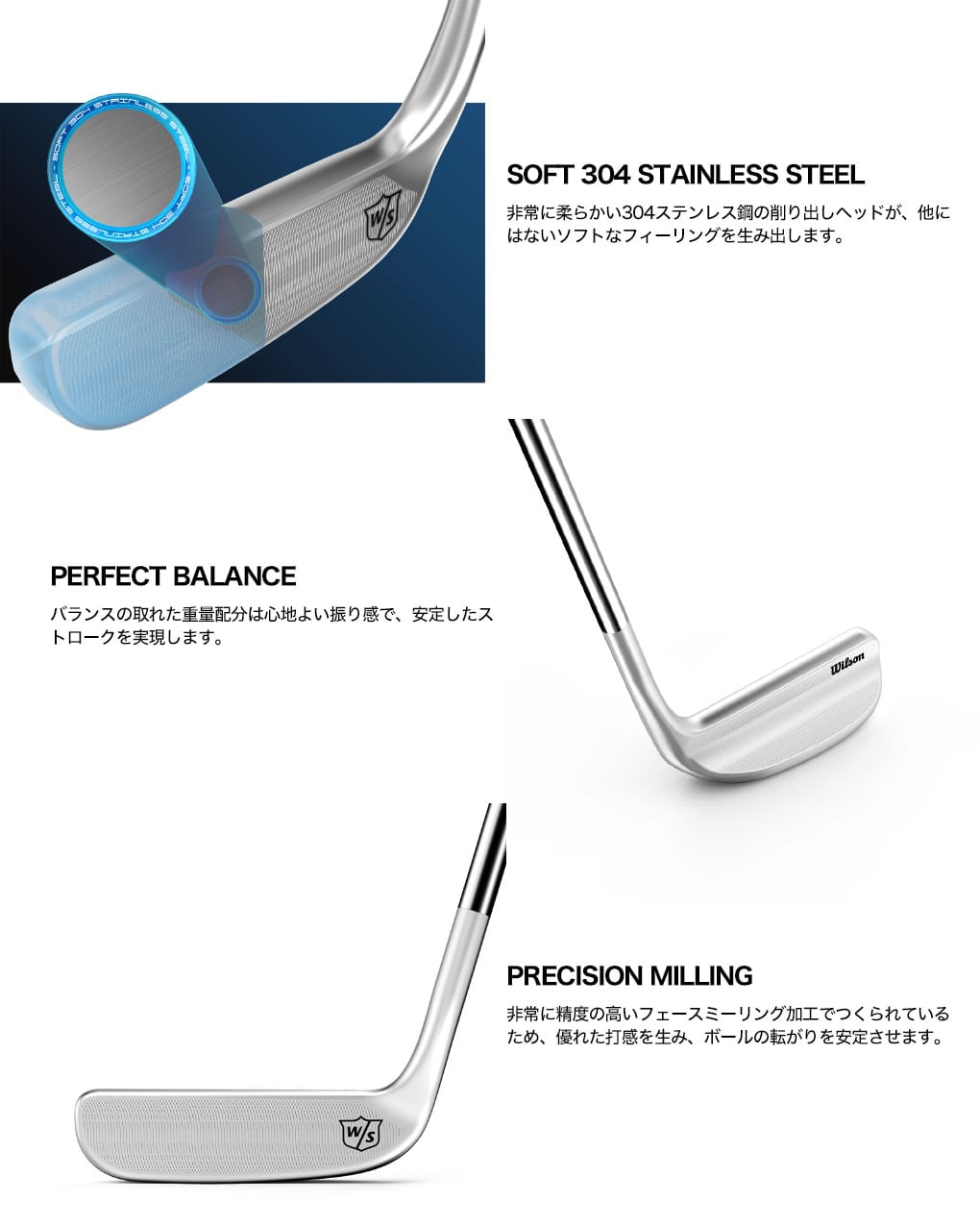 ウィルソン Staff Model 8802 パター ブレード 34インチ Wilson