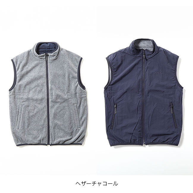 GRAMICCI グラミチ リバーシブルフリースベスト(XS ヘザー