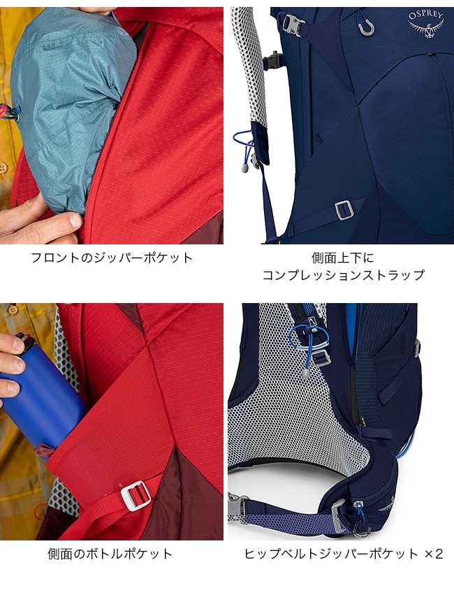 OSPREY オスプレー ストラトス34(シュテイシャンブルー): SUNDAY