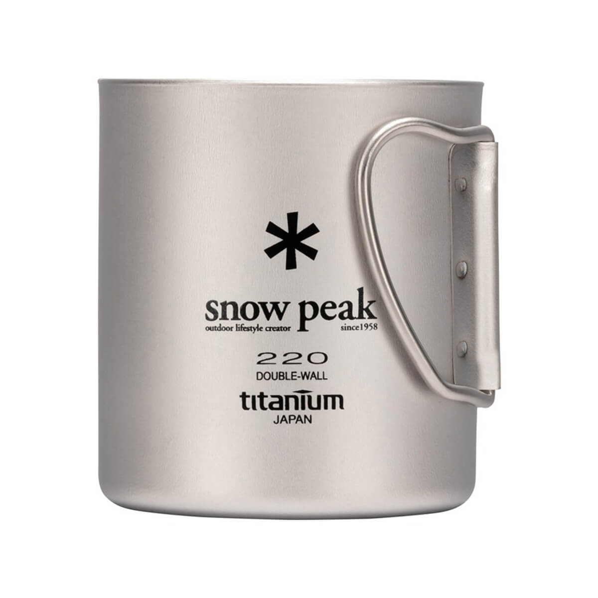 【3個セット✨レア】 peak 廃盤品 固定ハンドル　チタンマグ 220 Snow peak (スノーピーク) アウトドア食器 固定ハンドル 廃盤