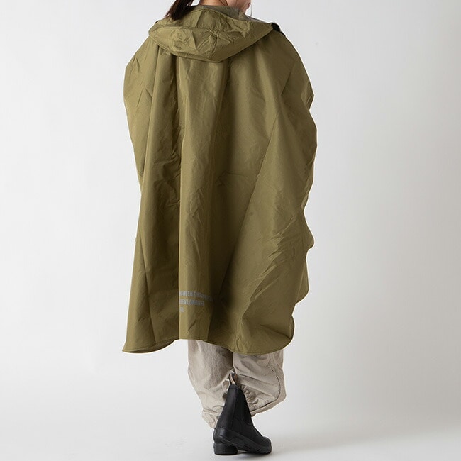BABYLONE カーキポンチョ ウール混紡 BABYLONE カーキポンチョ ウール混紡