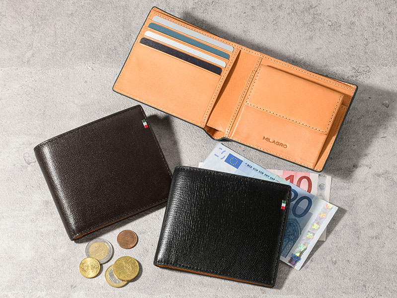 MILAGRO パルメラートゴートレザー・二つ折財布
