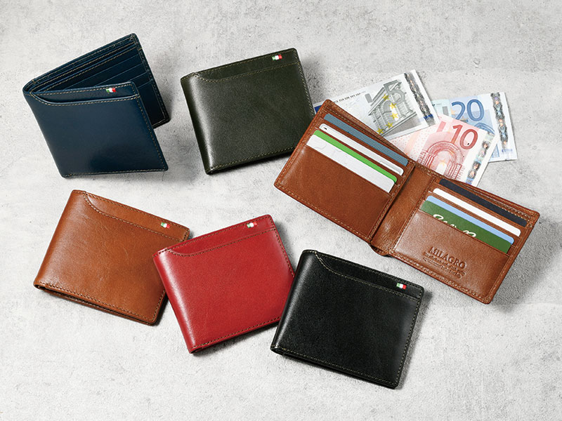MILAGRO イタリアンレザー・2つ折り札入れ（小銭入れなし）