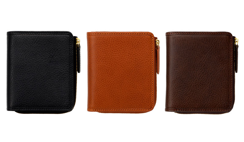 ANON バケッタレザー・L字ファスナー二つ折り財布